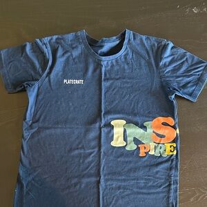 Kids Blue Inspire Yourself Plate Crate T-Shirt